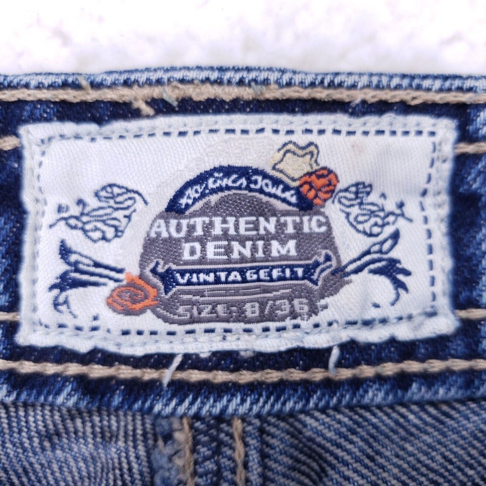 Authentic Denim Vintage Fit Jean Shorts Womens Size 8 36 Mid Rise Denim Pants - Picture 6 of 6